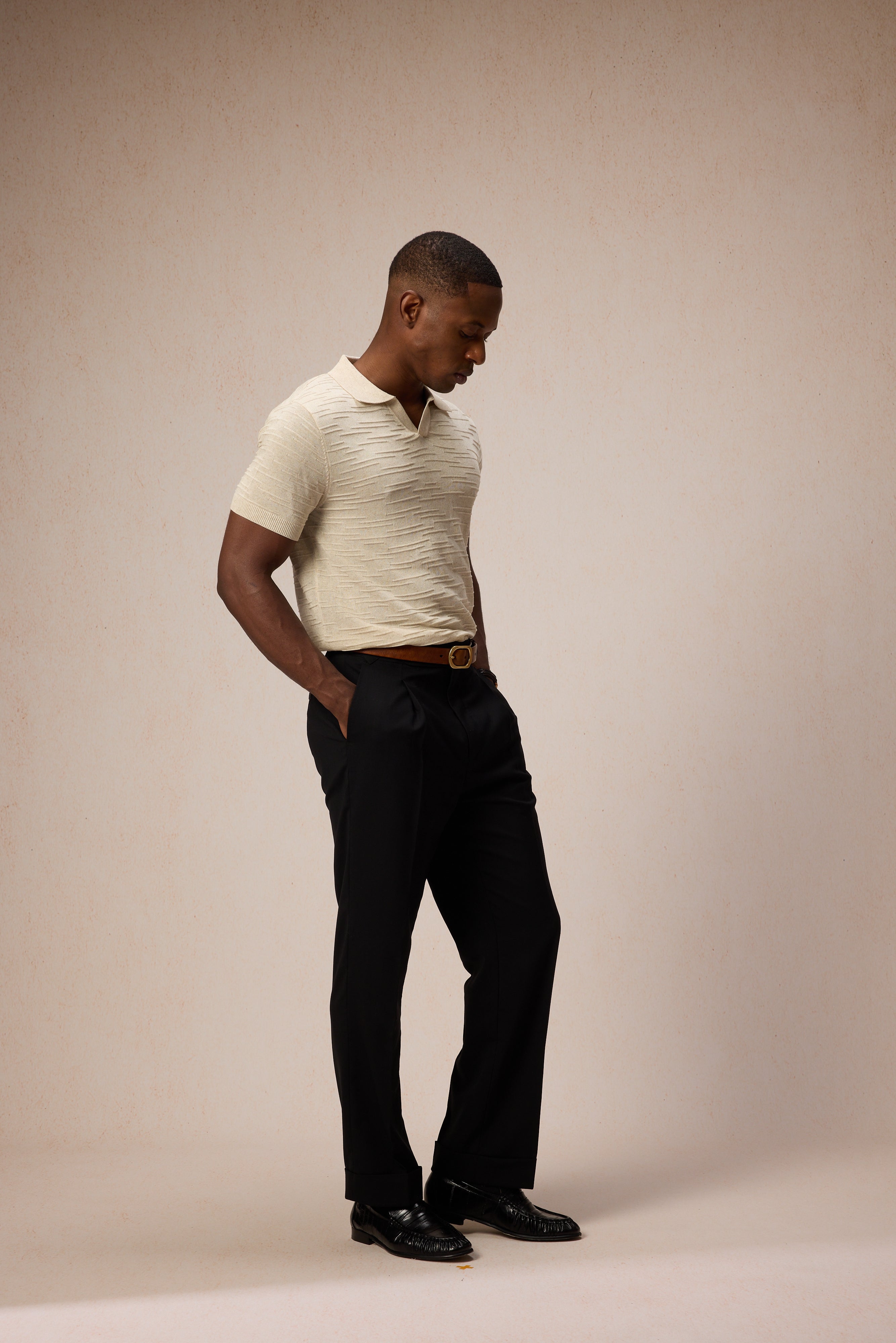 The Textured Knit Polo
