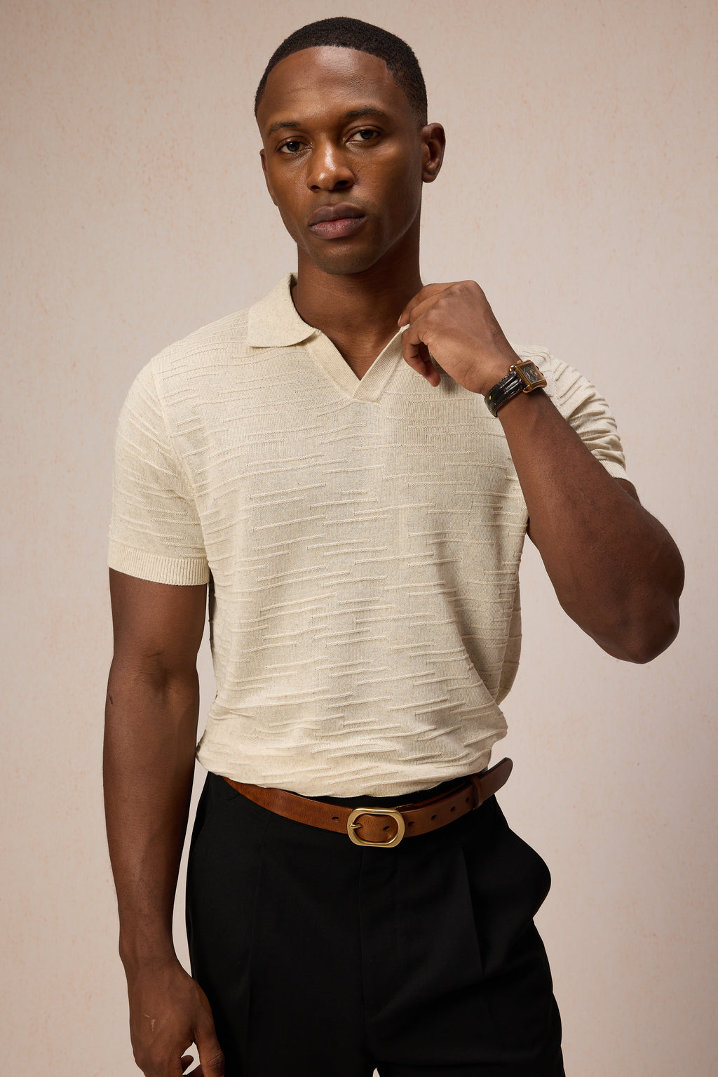 The Textured Knit Polo