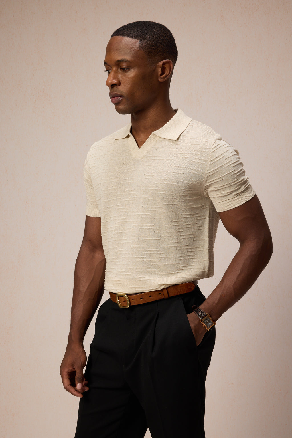 The Textured Knit Polo