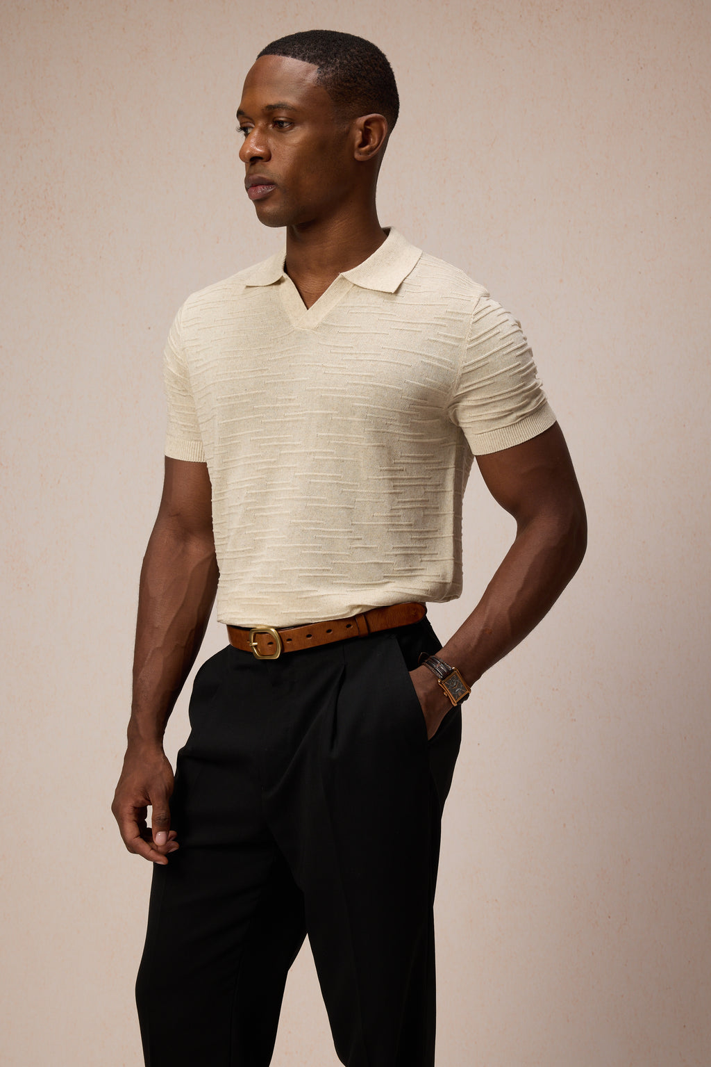 The Textured Knit Polo