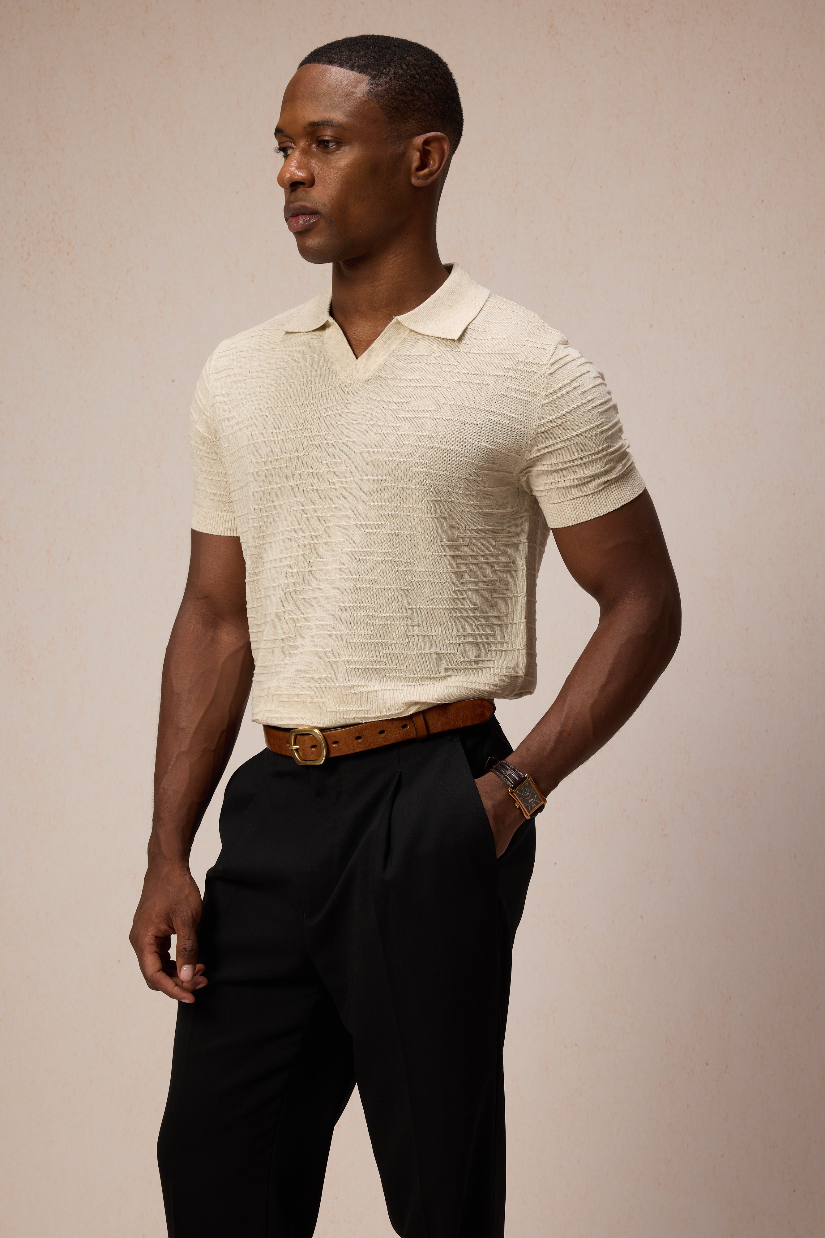 The Textured Knit Polo