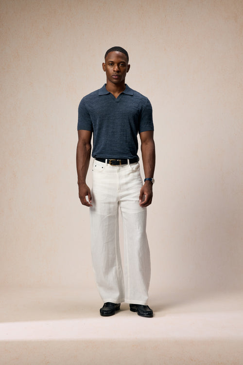 The Textured Knit Polo